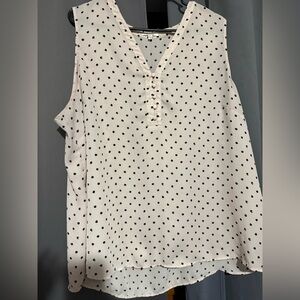 Maurices Black Polka Dot Sleeveless Blouse
